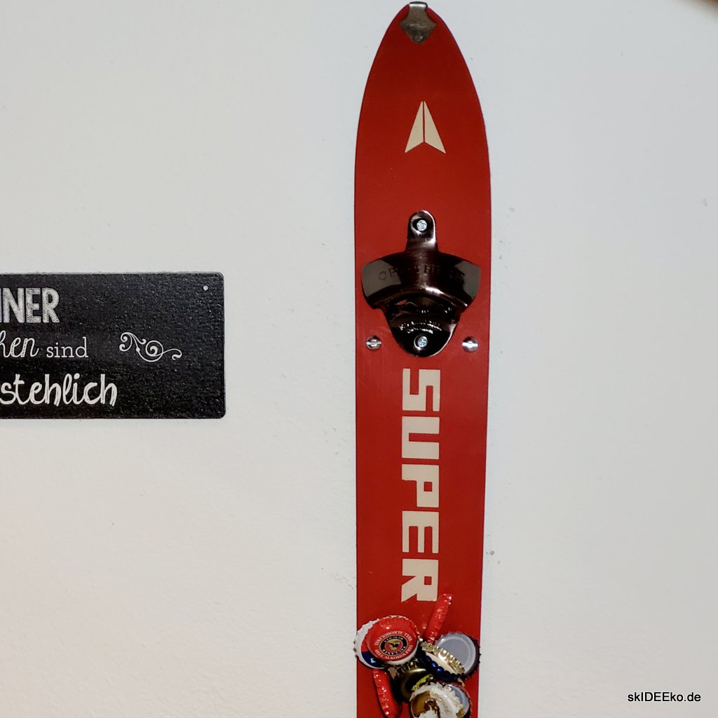 Flaschenöffner-Ski "SUPER Rot" – Bild 2